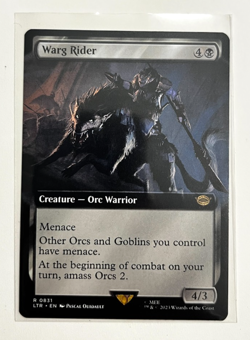 MTG – Lord of the Rings – Warg Rider Extended – Rare 0831 - Image 1