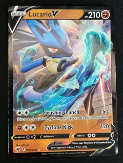 Pokemon TCG | Lucario V SWSH10: Astral Radiance 078/189 | Ultra Rare - Image 1