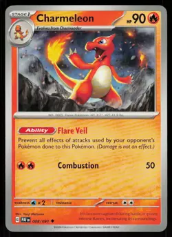 Charmeleon 008/091 Uncommon Paldean Fates Pokemon Near Mint - Image 1