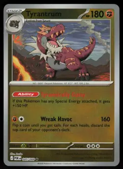 Tyrantrum 045/088 Holo Rare Perfect Order Pokemon Reverse Holo Near Mint - Image 1