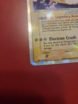 Pokemon EX FireRed & LeafGreen ZAPDOS EX Cracked Ice Holo 116/112 HP - Image 3