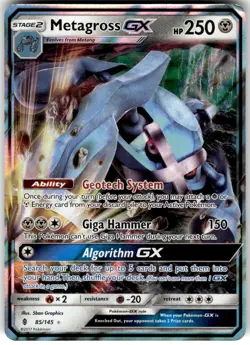 Metagross GX 85/145 Guardians Rising Pokemon LP Fast Ship - Image 1