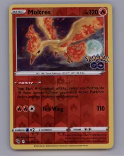 Moltres 012/078 Holo Rare Pokemon GO Pokemon TCG - Image 1