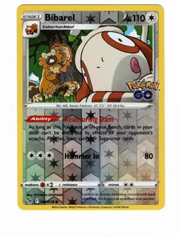 Bibarel 060/078 Pokemon GO Reverse Holo - Image 1