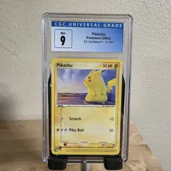 CGC 9 MINT Pikachu 72/100 2003 Pokemon EX Sandstorm Non Holo - Image 1