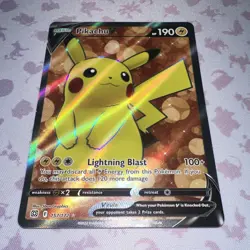 Pokemon TCG Pikachu V SWSH: Sword & Shield Promo Holo Promo 190 HP SWSH063 - Image 3