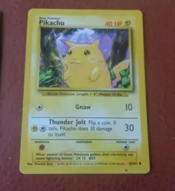 Pokemon Pikachu 60/64, 58/102. #25, Lot of 7, excellent, unplayed, Basic , 1999 - Image 5
