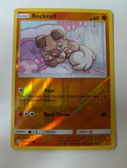Rockruff 123/236 Common Cosmic Eclipse Pokemon Reverse Holo Near Mint - Image 1