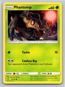 Phantump 6/145 Common Guardians Rising Pokemon Near Mint - Image 1