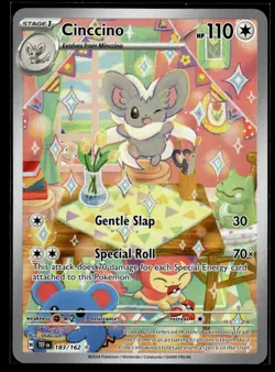 Cinccino 183/162 Illustration Rare Temporal Forces Pokemon NM - Image 1