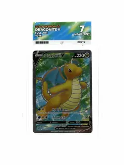 The Pokemon Company Ace Grading 7 Dragonite V Full Art Holo 076/078 Pokemon GO - Image 1