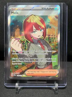 Mela 140/131 Ultra Rare Holo Pokemon 2025 Prismatic Evolutions NM - Image 1