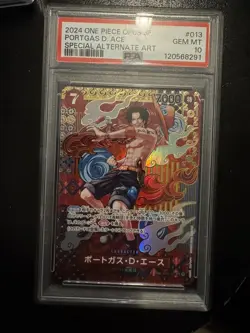 Portgas D. Ace 2024 Japanese One Piece Two Legends #OP02-013 Special Art PSA 10 - Image 1