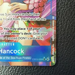 Boa Hancock Bandai One Piece CCG Heroines EB03-026 Character 8000 Power - Image 2
