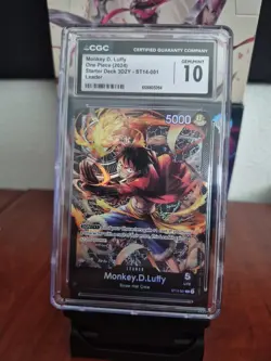 CGC 10 ENGLISH One Piece Monkey D. Luffy ST14-001 Start Deck 3D2Y Leader jpn - Image 1