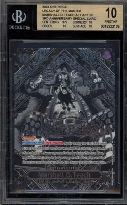 One Piece CCG Marshall.D.Teach 3rd Ann. Special Card Alt Art OP09-093 BGS 10 - Image 1