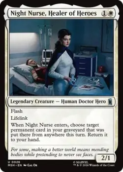 ~ Night Nurse, Healer of Heroes ~ NM Foil ~ Marvel Super Heroes ~ MTG ~ - Image 1
