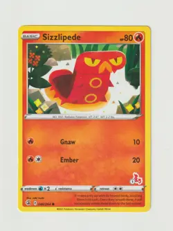 Sizzlipede Pokemon TCG Battle Academy Card 046/264 Cinderance Stamp 1 - Image 1