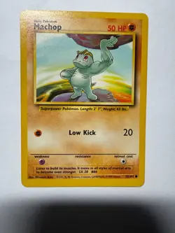 Machop 52/102 Base Set Pokemon Card WOTC Vintage Unlimited Common 1999 - Image 4