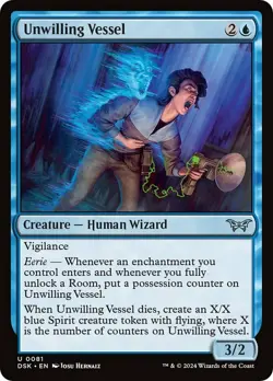 x1 Unwilling Vessel - Duskmourn: House of Horror - NM - MTG - Image 1