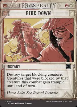 x1 Ride Down - Outlaws: Breaking News - NM - MTG - Image 1