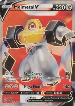 Melmetal V 075/078 Ultra Rare Pokemon GO Pokemon Lightly Played - Image 1
