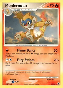 Monferno 56/130 Uncommon Diamond & Pearl Pokemon Lightly Played - Image 1