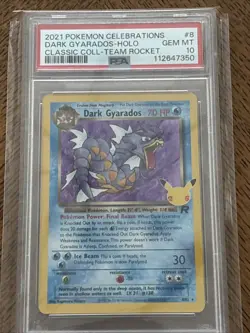 Pokemon TCG Dark Gyarados Holo Card 8/82 Classic Collection PSA 10 - Image 1