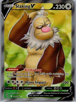Slaking V (Full Art) Holo Ultra Rare Pokemon GO 077/078 NM - Image 1