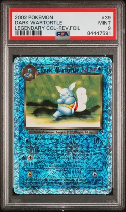 2002 Pokemon Legendary Collection Dark Wartortle Reverse Holo 39/110 MINT PSA 9 - Image 1