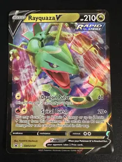 Rayquaza V SWSH147 Pokemon Sword Shield Promo Indent - Image 1