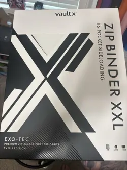 Vault X Exo-Tec Zip Binder XXL SV10.5 16 Pocket Black Bolt White Flare Pokemon - Image 1