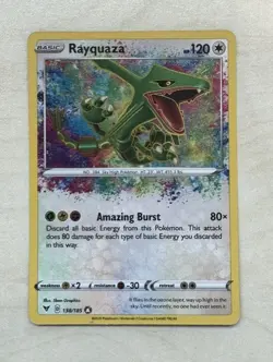 Pokemon TCG Rayquaza 138/185 Vivid Voltage Amazing Rare NM - Image 1