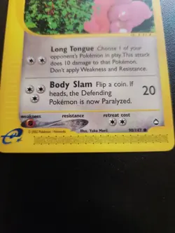 Pokemon Lickitung Aquapolis Common 90/147 80 HP Basic 2002 English Regular - Image 3