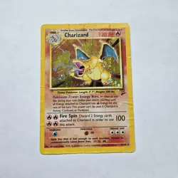 Pokemon Charizard 4/130 Holo Rare Base Set 2 WOTC VTG 2000 HP 120 - Image 2