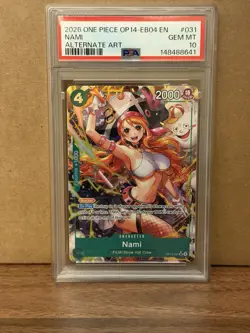 One Piece Nami Alternate Art EB04 OP14-031 PSA 10 Gem Mint - Image 1