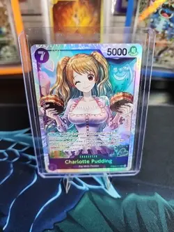 Charlotte Pudding PRB02-010 SR ONE PIECE Tcg Card Game NM PURPLE - Image 1