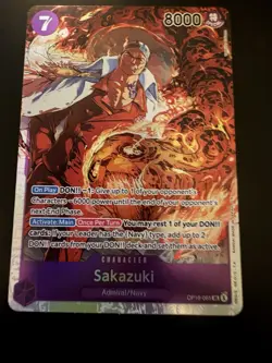 One Piece OP16 The Time of Battle * SAKAZUKI * OP16-065 SR * NM - Image 1
