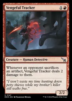 x1 Vengeful Tracker - Murders at Karlov Manor - NM - MTG - Image 1