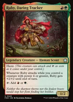 x1 Ruby, Daring Tracker - Foundations - NM - MTG - Image 1