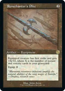 x1 Runechanter's Pike - Retro Schematic - The Brothers' War - NM - MTG - Image 1
