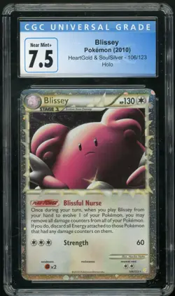 BLISSEY (2010) Pokemon HeartGold & SoulSilver Holo Rare 106/123 CGC 7.5 NM+ - Image 1