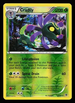 Cradily 4/101 Reverse Holo Rare Plasma Blast Pokemon Card - Image 1