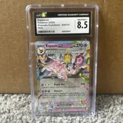 Pokemon TCG - Espeon ex 034/131 Prismatic Evolutions Holo - Graded CGC 8.5 NM/M - Image 1