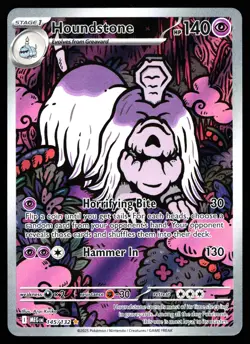 HOUNDSTONE 145/132 ILLUSTRATION RARE MEGA EVOLUTION POKEMON LP - Image 1