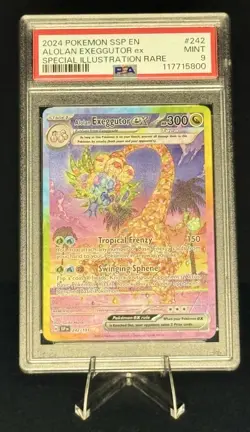 Pokemon TCG 2024 Surging Sparks Alolan Exeggutor ex 242/191 SIR EN PSA 9 - Image 1