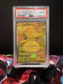 Pokemon 2025 Mega Gardevoir ex 187 Gold Hyper Rare Mega Evolution GEM MT PSA 10 - Image 1