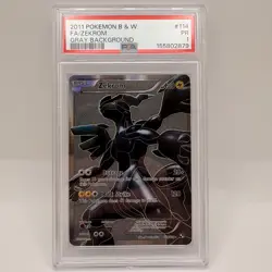 PSA 1 Zekrom #114 2011 Pokemon Black White B&W Holo Full Art FA - Image 1