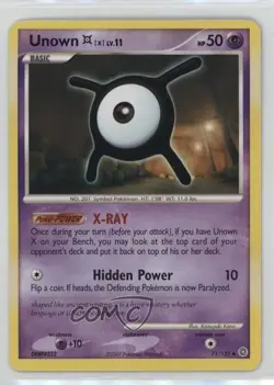 Unown X Pokemon Diamond & Pearl Secret Wonders #71 2007 - Image 1