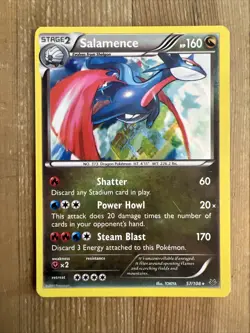 Salamence - 57/108 - Holo Rare MP, English Pokemon Roaring Skies - Image 1